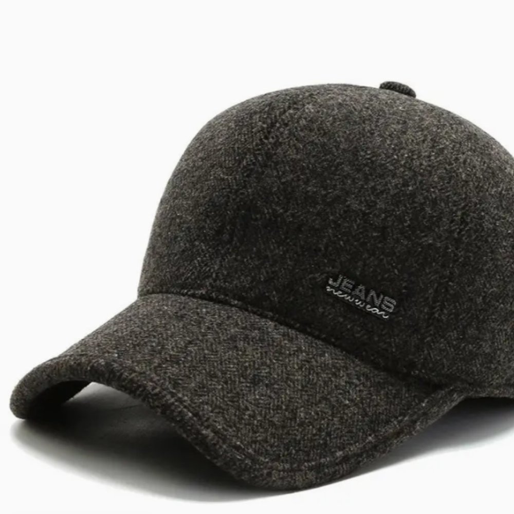 Thick Winter Baseball Cap Hat with Retractable Ear Muffs